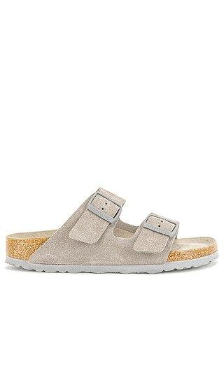Arizona Soft Footbed Sandal in Stone Coin | Revolve Clothing (Global)