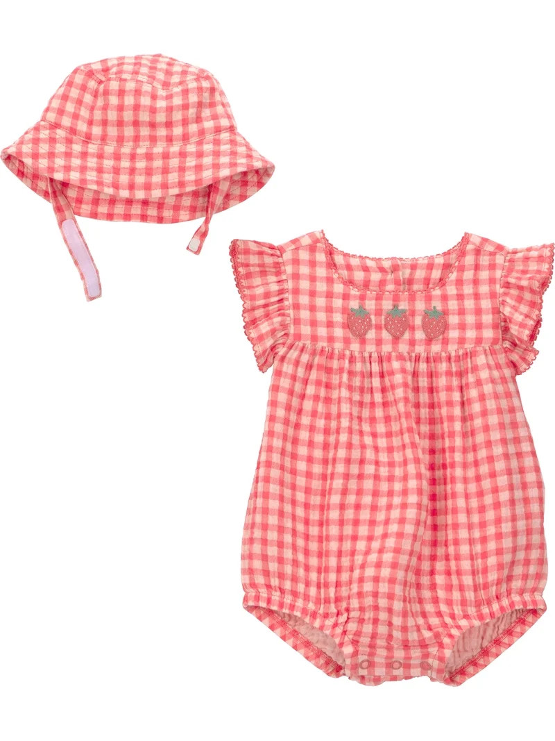 Carter's Child of Mine Baby Girl Romper Set, 2-Piece, Sizes 0/3-24 Months | Walmart (US)