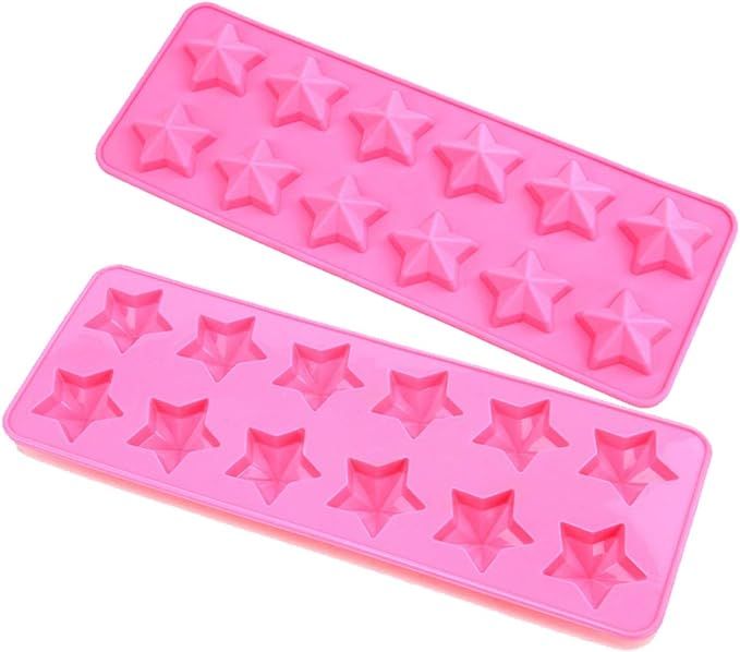 Silicone Bakeware Mold For cake, chocolate, Jelly, Pudding, Dessert Molds, 12 Holes With star Sha... | Amazon (US)