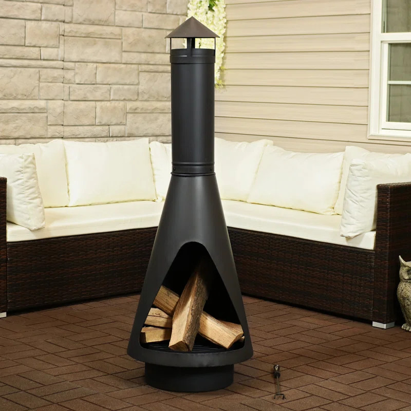 Tremont Steel Wood Burning Chiminea | Wayfair North America