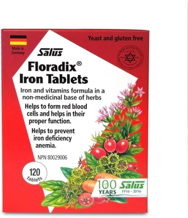 Salus Floradix Iron and Vitamins Tablets | Herbal Iron Supplement for Women, Men, and Children | ... | Amazon (CA)