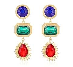 VANGETIMI Rhinestone Statement Drop Dangle Earrings for Women Vintage Crystal Dangling Chandelier... | Amazon (US)
