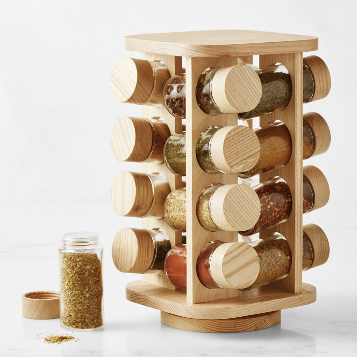 Hold Everything Revolving Spice Rack, Ashwood | Williams-Sonoma