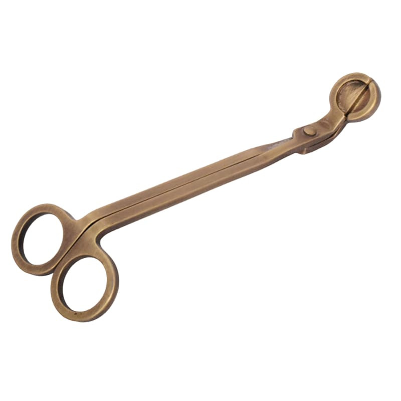 Antique Brass Metal Candle Wick Cutter | At Home