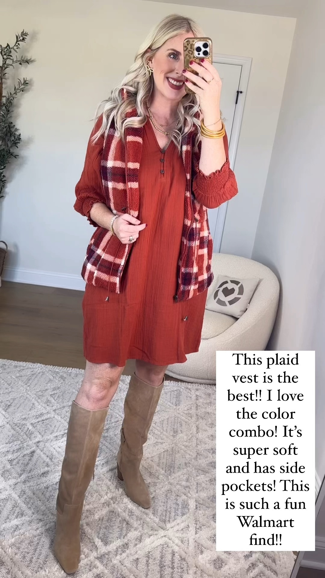 Walmart outfit, Walmart try on, plaid vest, teacher outfit, fall dress, fall outfit 

Medium in both 

#LTKFindsUnder50 #LTKVideo #LTKStyleTip