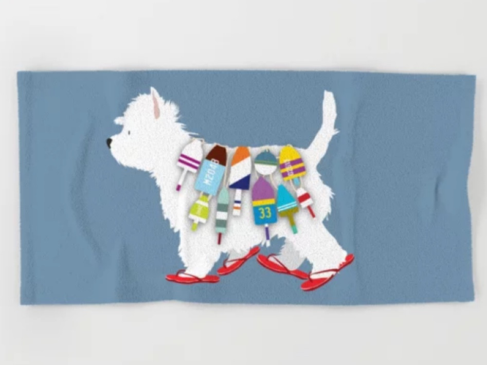 Coastal Westie towel! So cute with the buoys and flip flops. Two sizes available! On sale now

#LTKGiftGuide #LTKSaleAlert #LTKCyberWeek