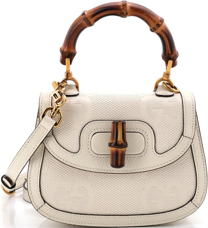 Amazon.com: Gucci, Pre-Loved Bamboo 1947 Top Handle Bag Mini, Neutral : Amazon Luxury | Amazon (US)