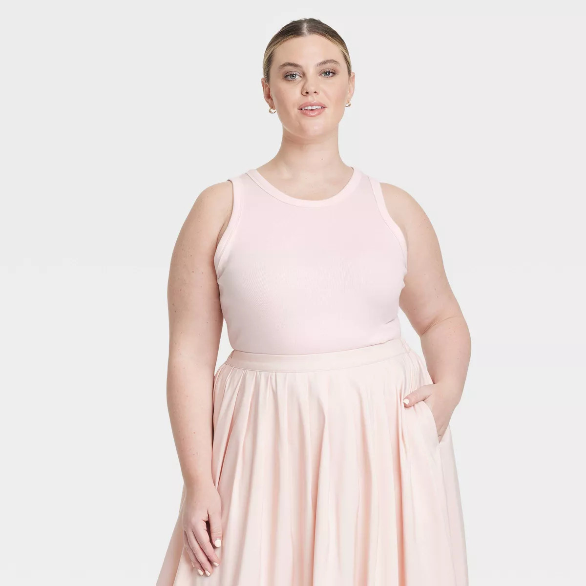 Women's Slim Fit Ribbed Tank Top - A New Day™ | Target