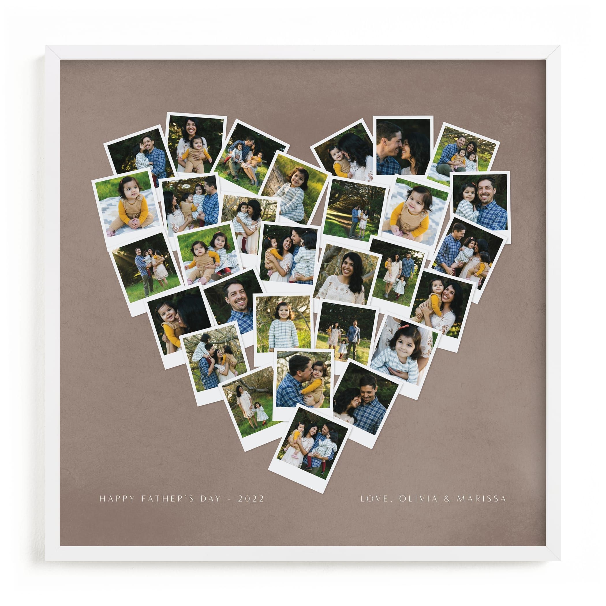 "Painted Hues Heart Snapshot Mix® Warm" - Custom Photo Art Print by Minted. | Minted