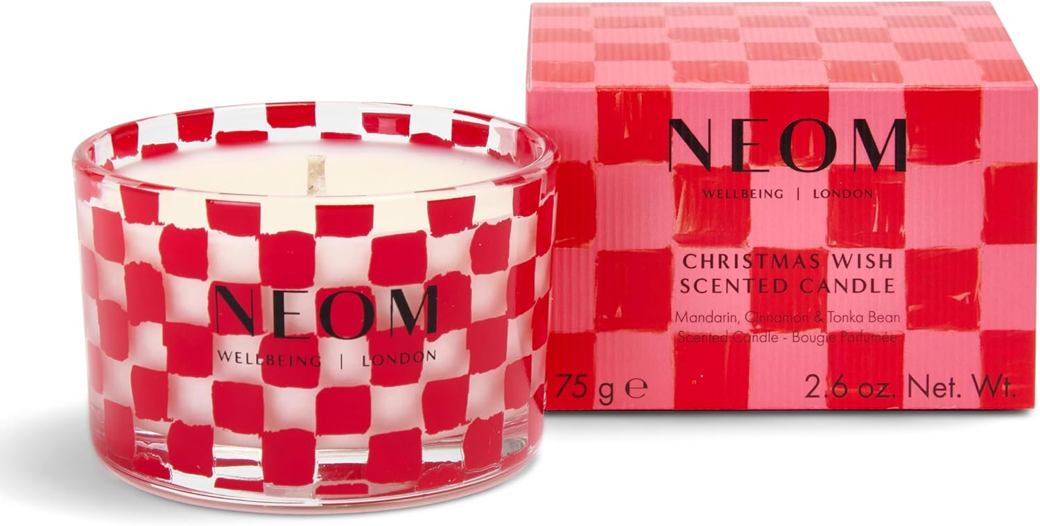 NEOM- Christmas Wish Candle (Travel Size) | Cinnamon & Tonka Bean | Essential Oil Aromatherapy Ca... | Amazon (UK)