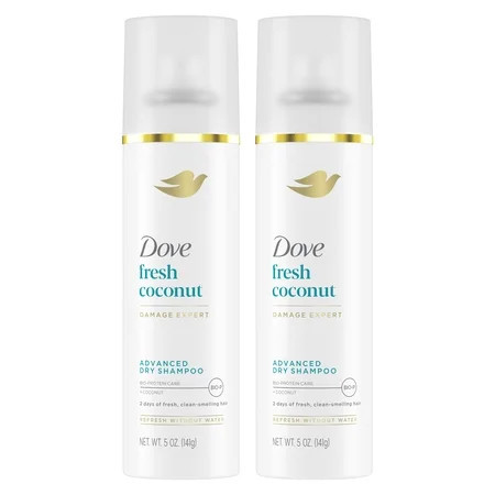 (2 pack) Dove Advanced Dry Shampoo Refresh & Revive Hair Without Water Fresh Coconut for Clean & Fresh Hair 5 oz | Walmart (US)