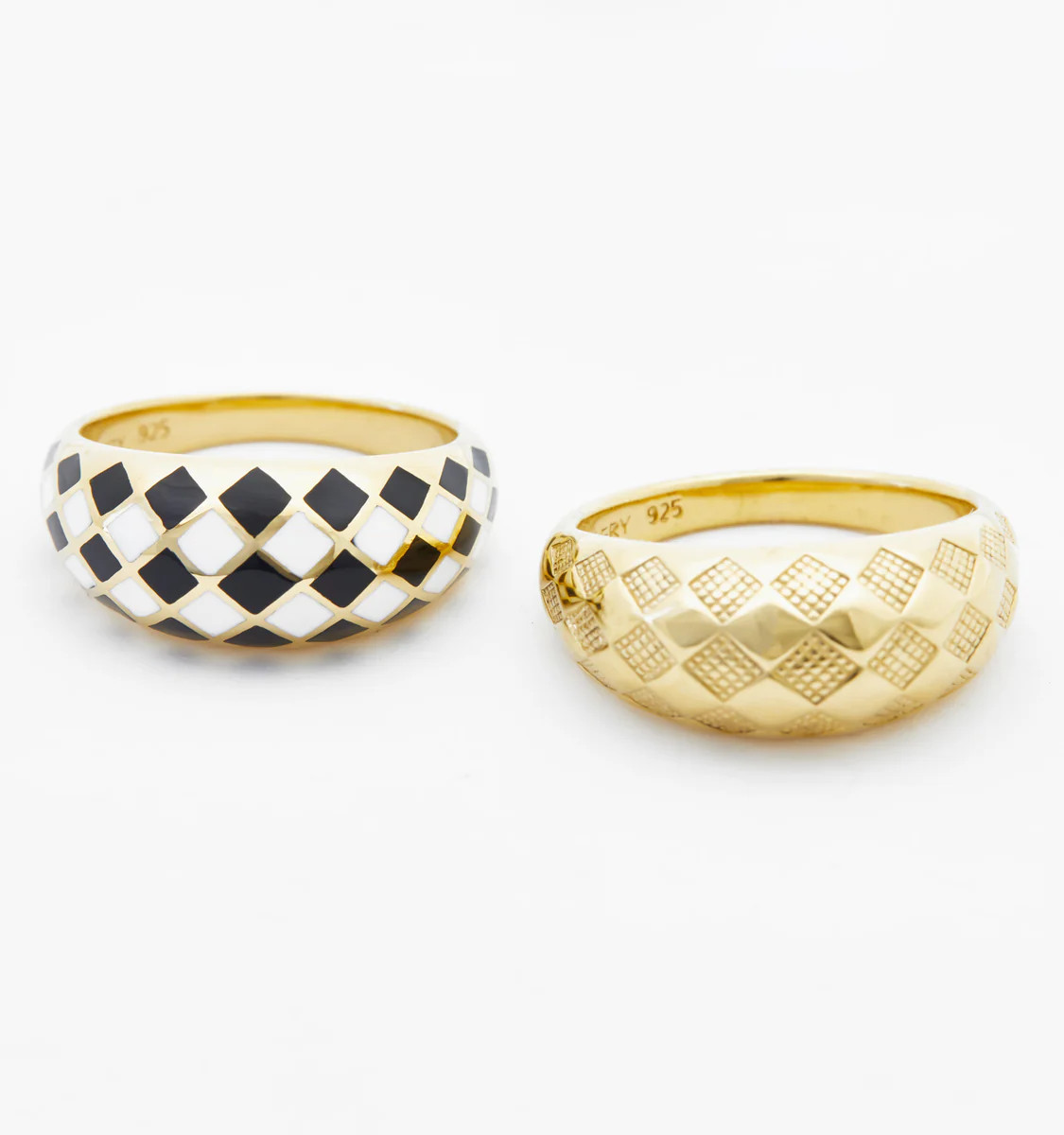Checker Rings - Set of 2 | Rellery