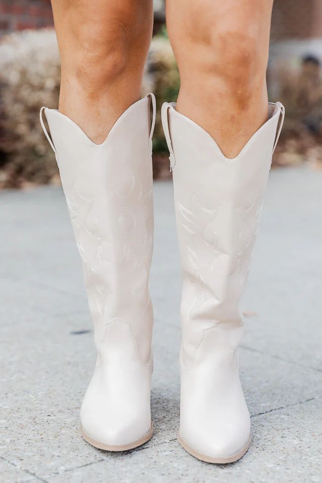 Charlotte Stone Leather Cowboy Boots | Pink Lily