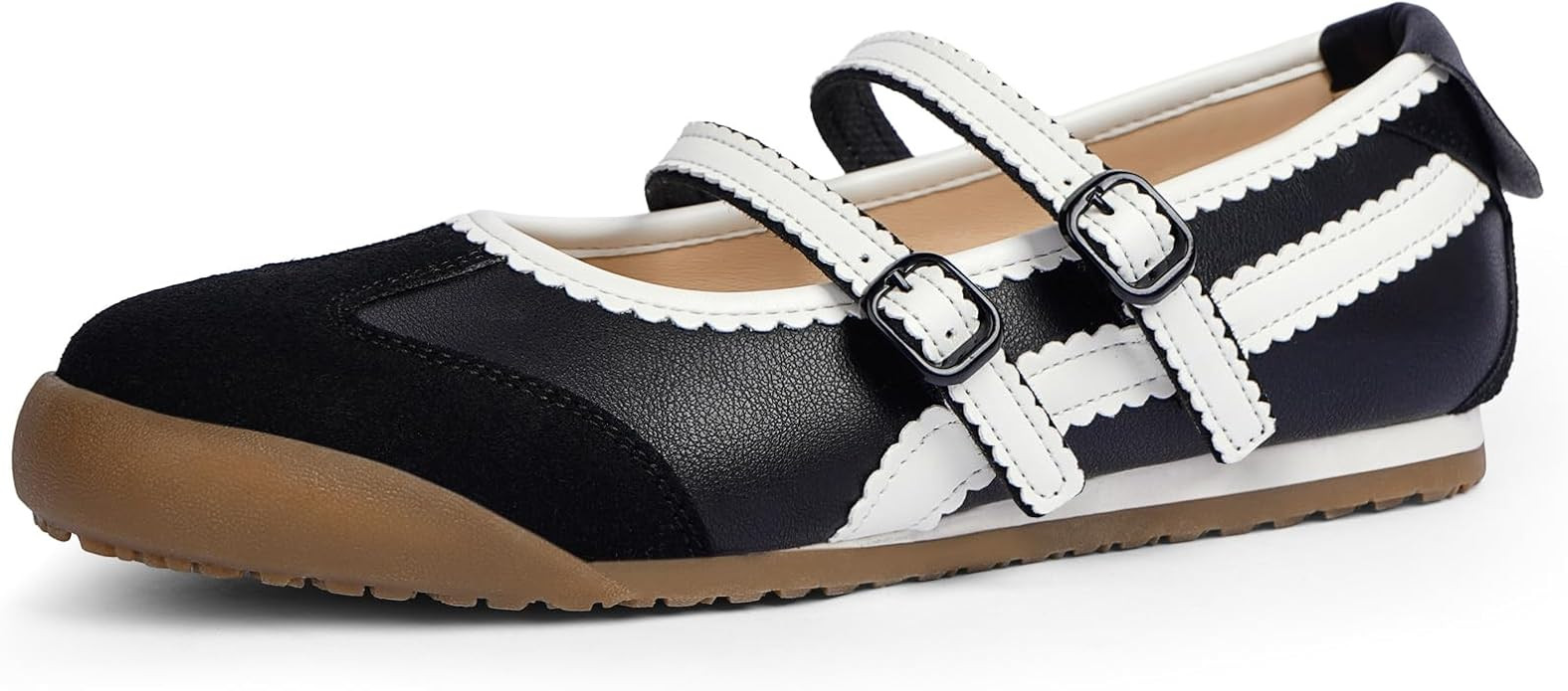 Tigeridea Mary Jane Sneakers Two Strap Rounded Toe Ballet Flats for Women | Mary Jane Shoes, Snea... | Amazon (US)