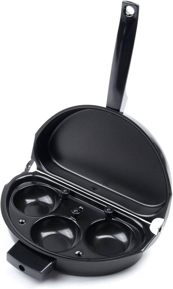 Fox Run Non-Stick Omelette Pan with Egg Poacher Set, 11.25 x 9.5 x 2.5 inches, Metallic | Amazon (US)