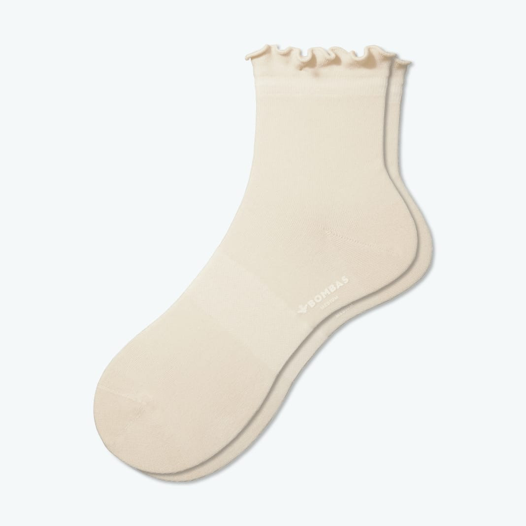 Women's Lightweight Frill Quarter Socks | Bombas