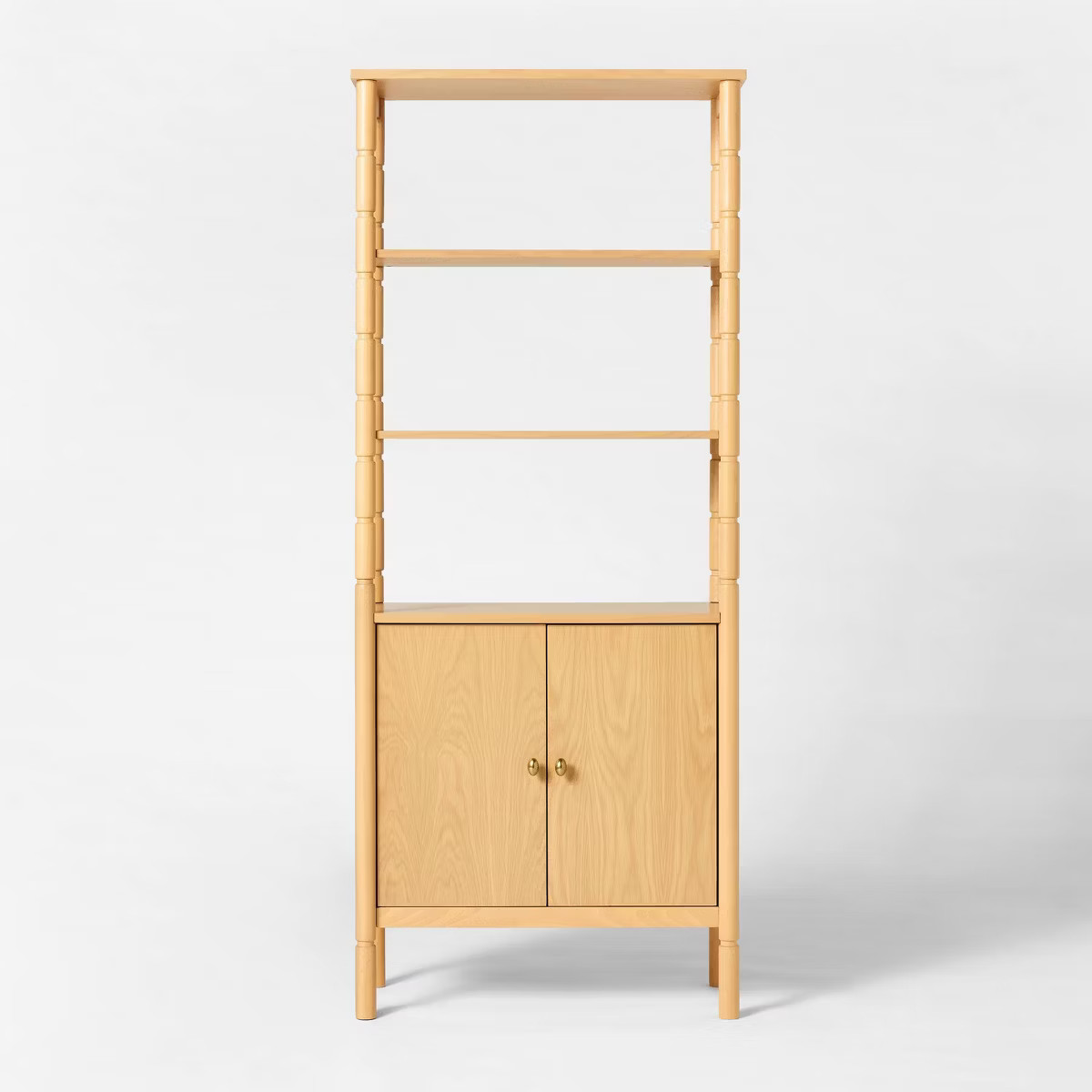 Modern Turned Wood Cabinet Brown - Threshold™ designed with Studio McGee | Target