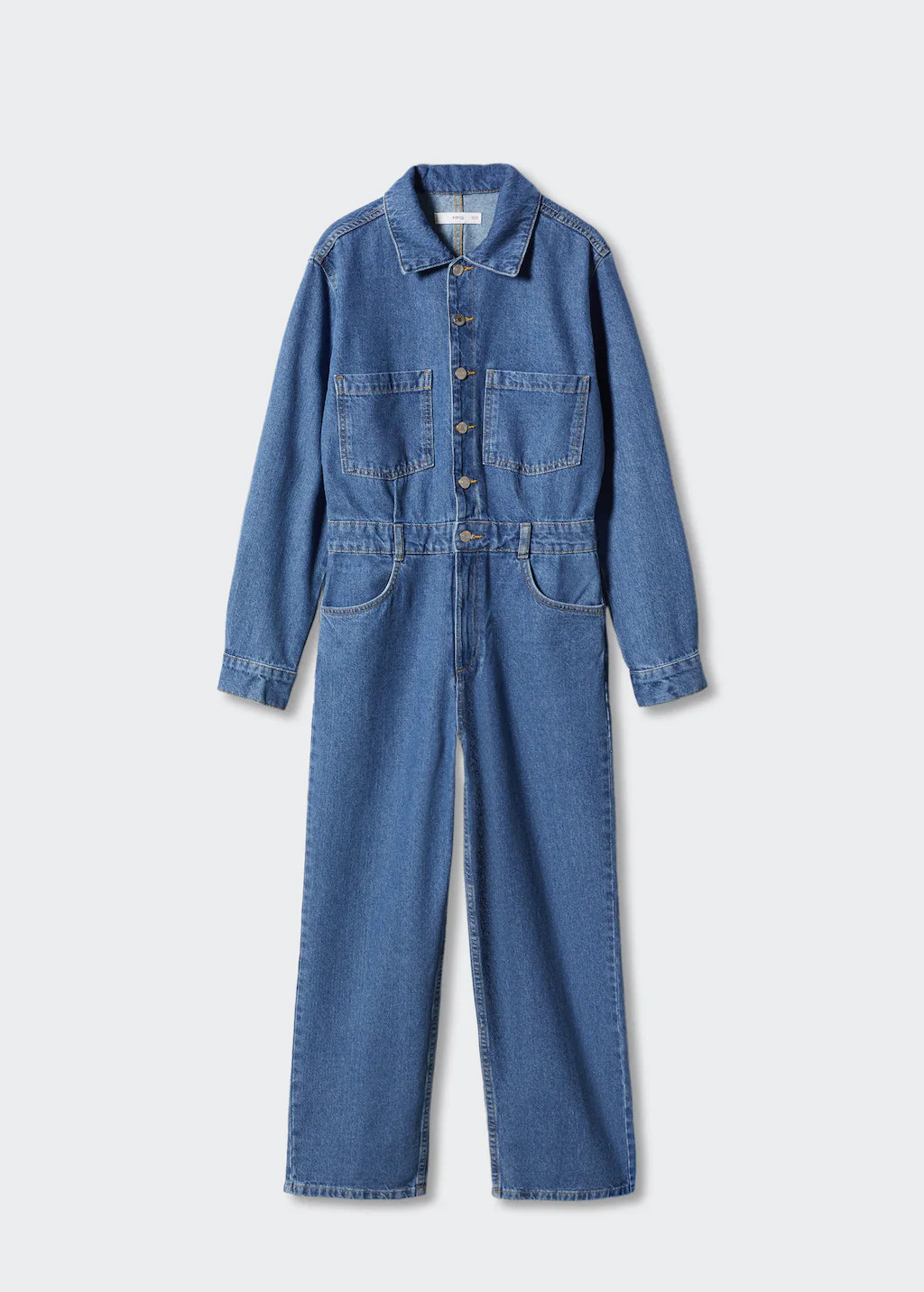 Long denim jumpsuit -  Women | Mango United Kingdom | MANGO (UK)
