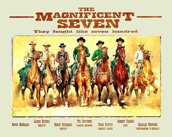 The Magnificent Seven Movie Poster 7 Fine Art Print | Etsy (US)