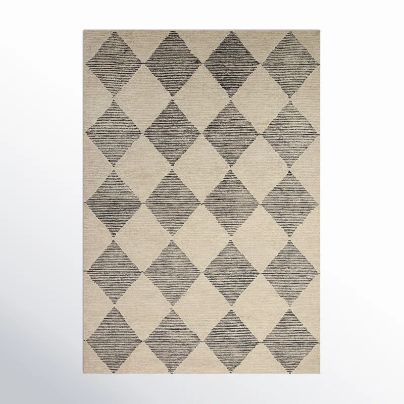 Chris Loves Julia x Loloi Francis Wool Beige / Charcoal Rug | Wayfair North America