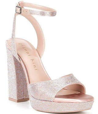 Andreya Rhinestone Embellished Platform Dress Sandals | Dillard's