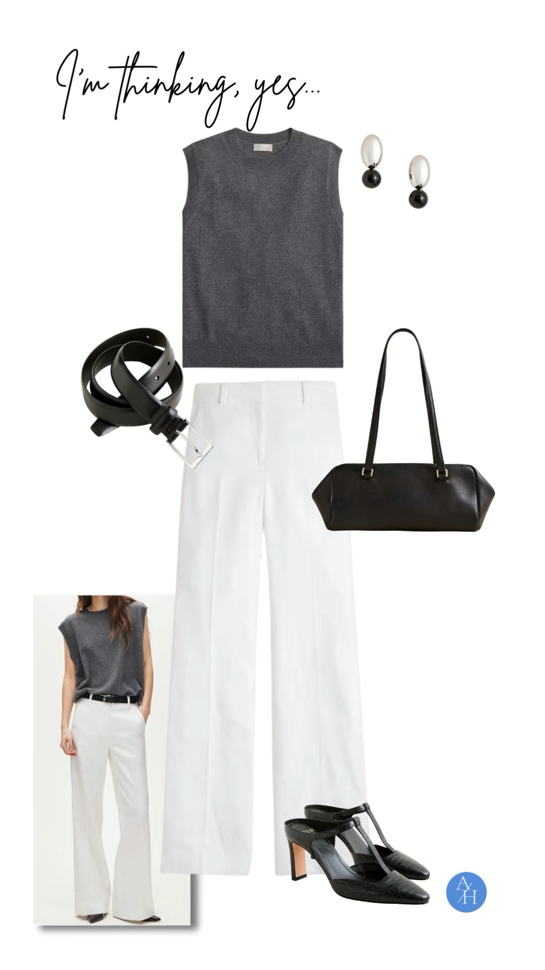 This is such a great classic outfit for spring. Basics that will literally go with anything and everything 🖤🩶🤍