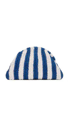 BTB Los Angeles Stella Clutch in Cobalt & White from Revolve.com | Revolve Clothing (Global)