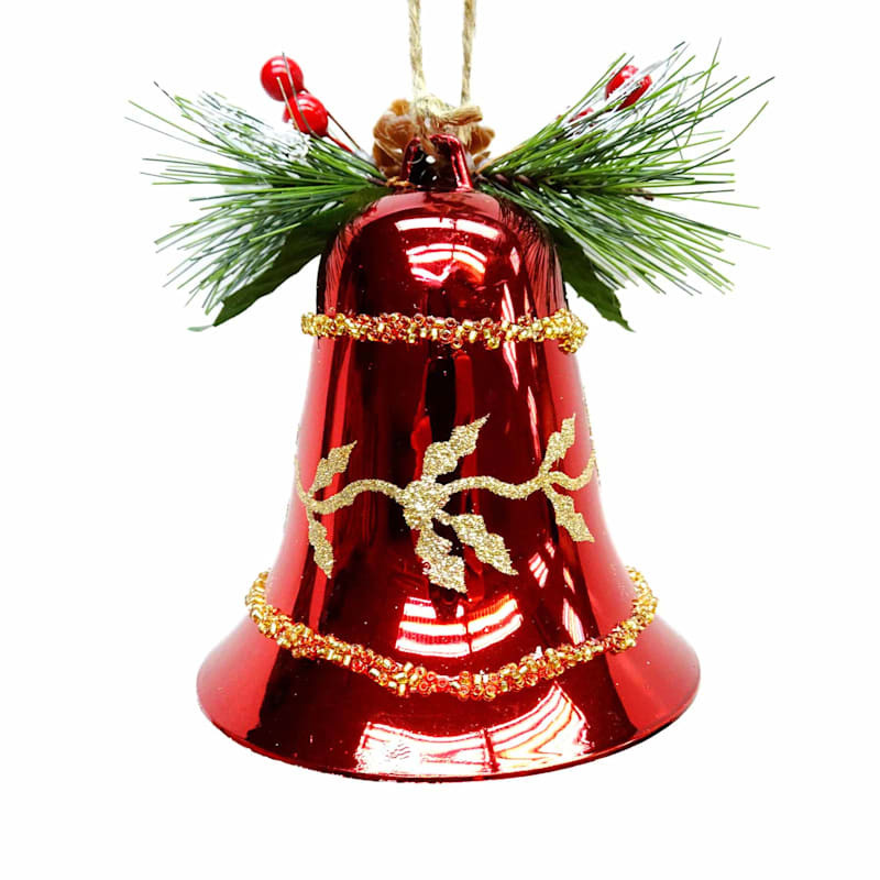Classic Christmas Red Bell Ornament, 5" | At Home
