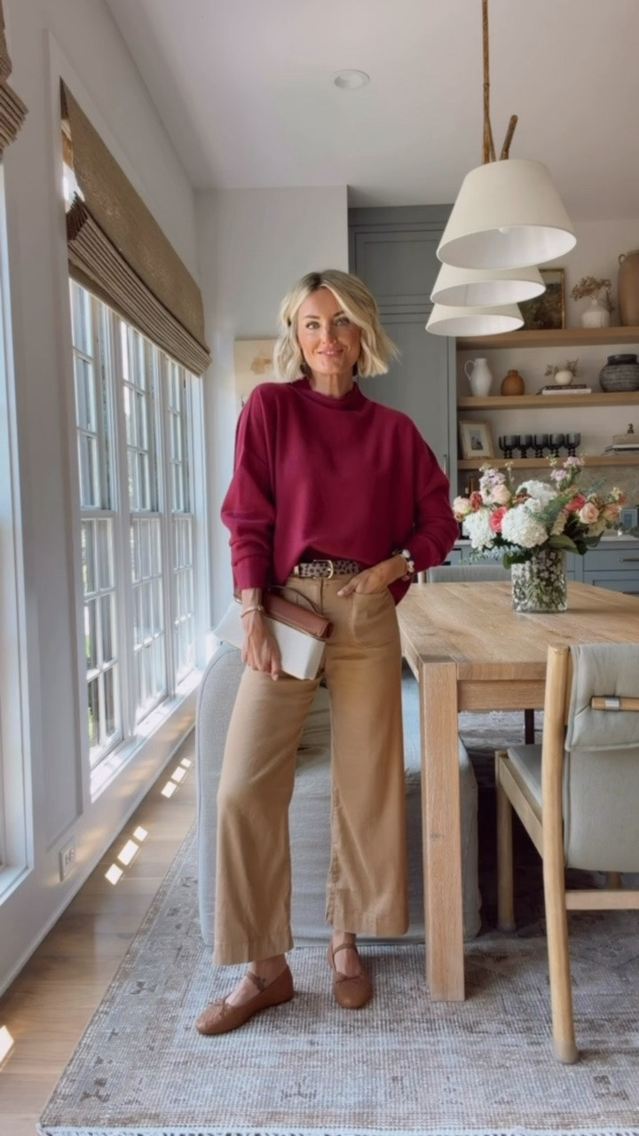 Love a color block moment! This sweater is such a pretty fall color! Wearing S in sweater & 25 in the pants!

Loverly Grey, Anthropologie, wide leg pants, fall outfit, fall sweater, cashmere sweater

#LTKSeasonal #LTKootd