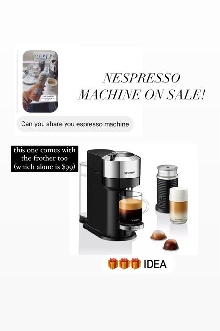 Nespresso machine on sale 
Gift idea

#LTKhome #LTKsalealert