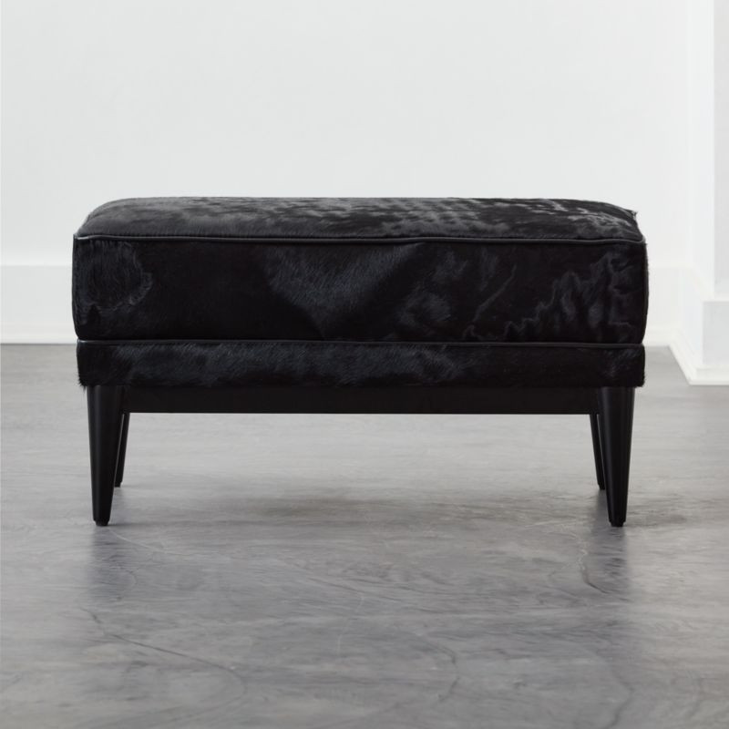 Embassy Black Ottoman Model 310 | CB2 | CB2