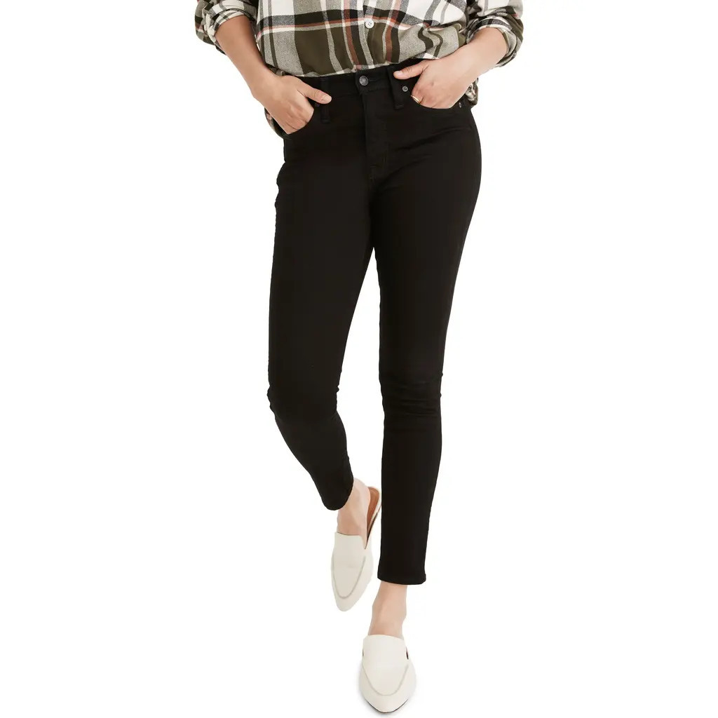 Madewell 10-Inch High Waist Skinny Jeans in Black Frost at Nordstrom Rack, Size 26 | Nordstrom Rack