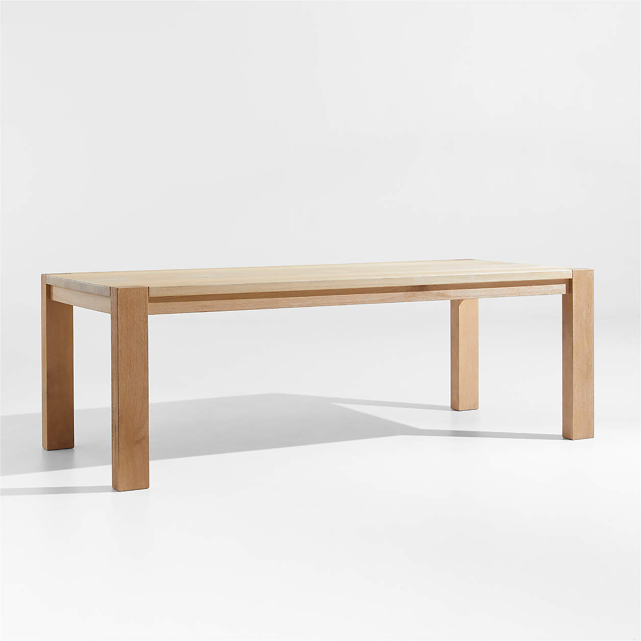 Terra 90" Natural White Oak Solid Wood Dining Table + Reviews | Crate & Barrel | Crate & Barrel