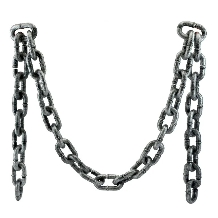 Halloween 6-feet Chain Garland Decor, Silver, 72 in x 0.3 in x 1.8 in, by Way to Celebrate | Walmart (US)