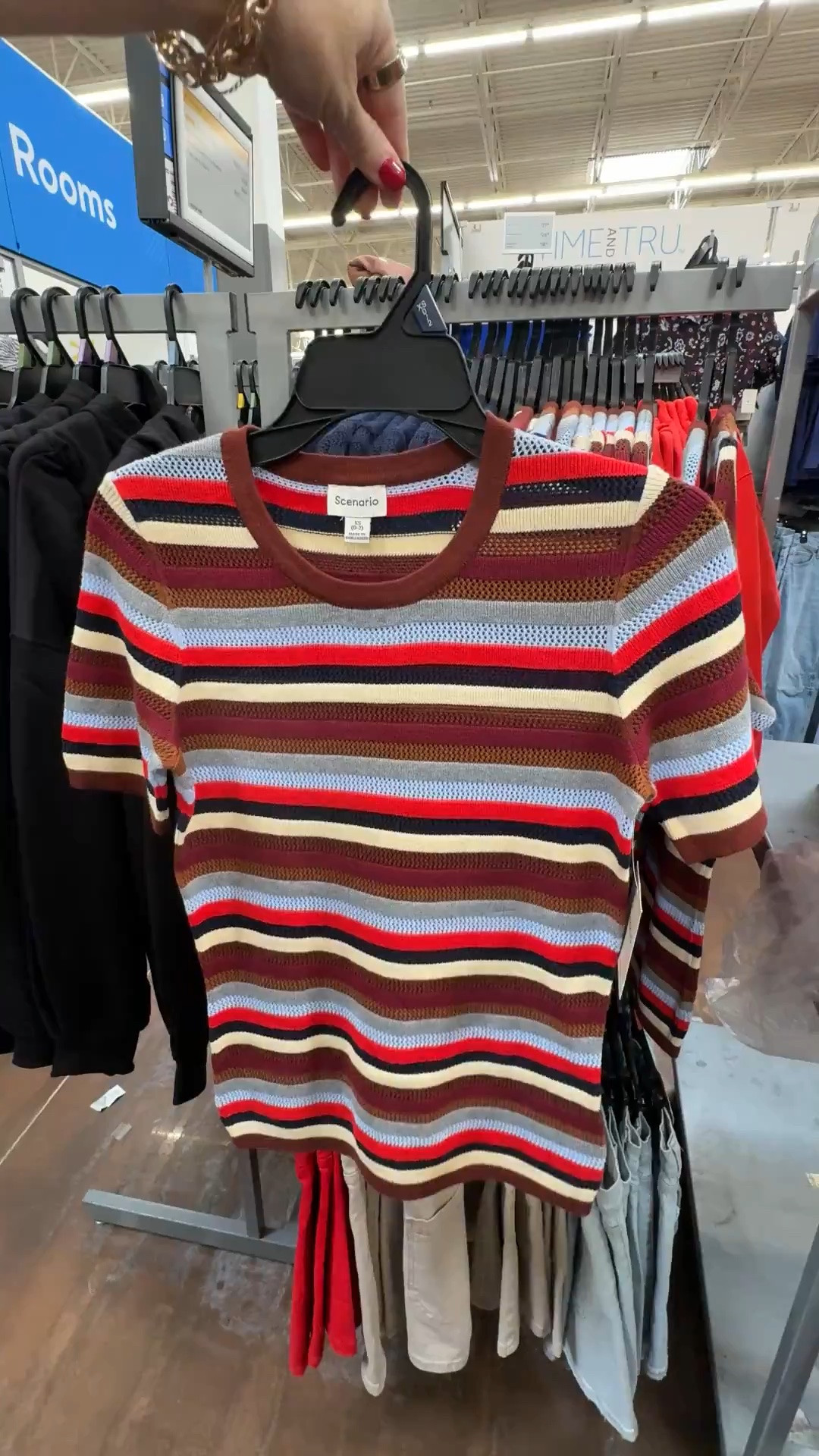 Love the fall colors in this striped tops