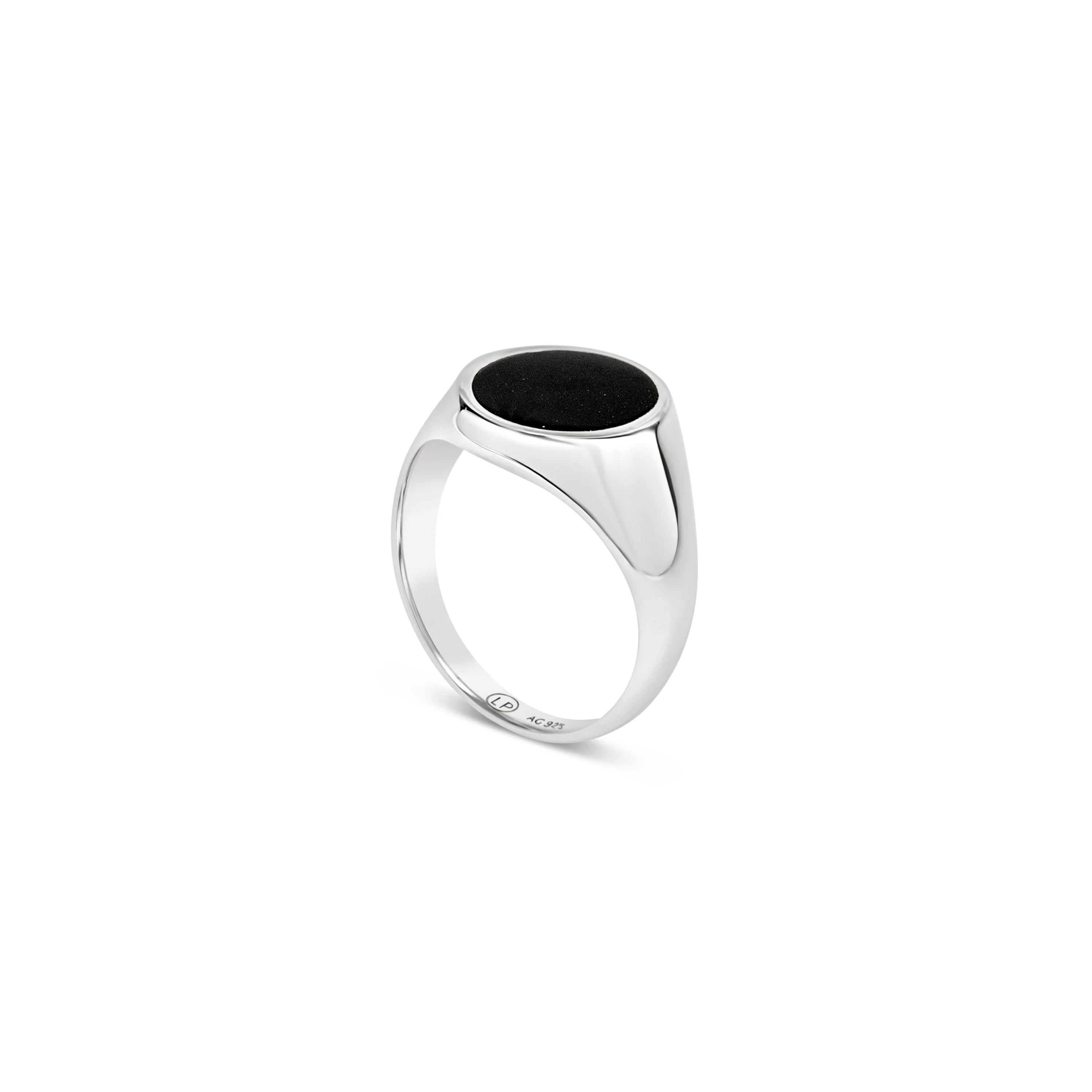 Black Onyx Signet Ring - Sterling Silver | LOUPN