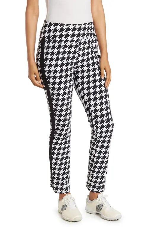 KINONA Snappy Golf Trousers in Houndstooth Black at Nordstrom, Size Small | Nordstrom