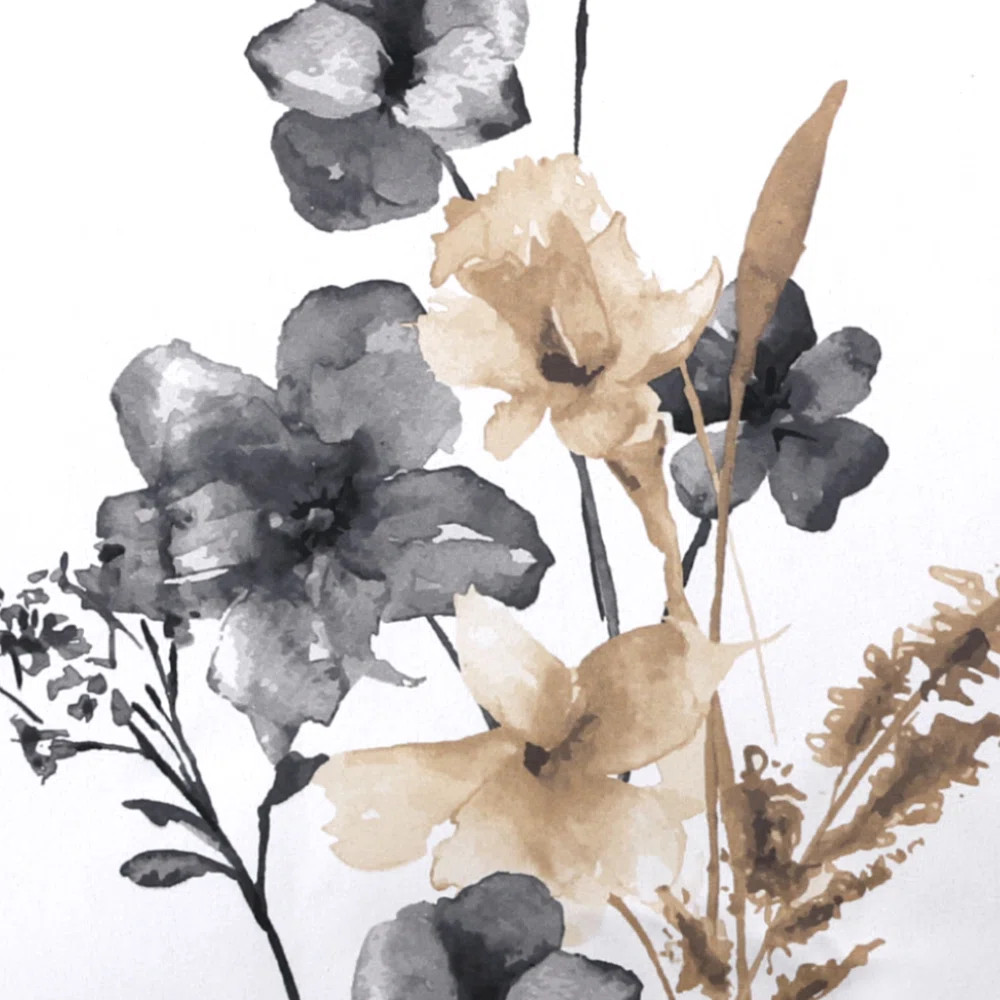 Peshy Floral Printed 100% Blackout Window Treatment Curtains Thermal Grommet Curtains for Bedroom... | Wayfair North America