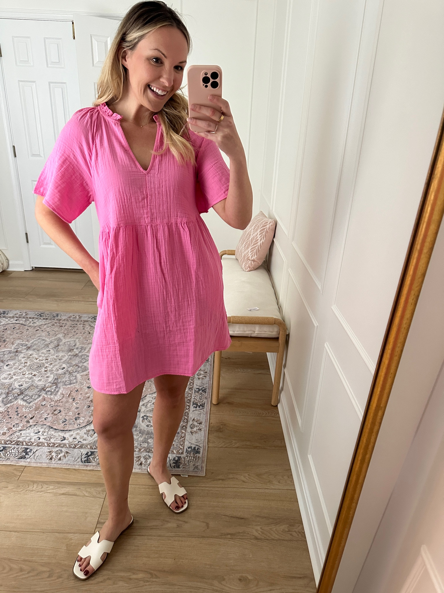 Cute mini dress and has pockets! Vacation outfit - swim cover up - wearing a med 

#LTKMidsize #LTKStyleTip #LTKFindsUnder50