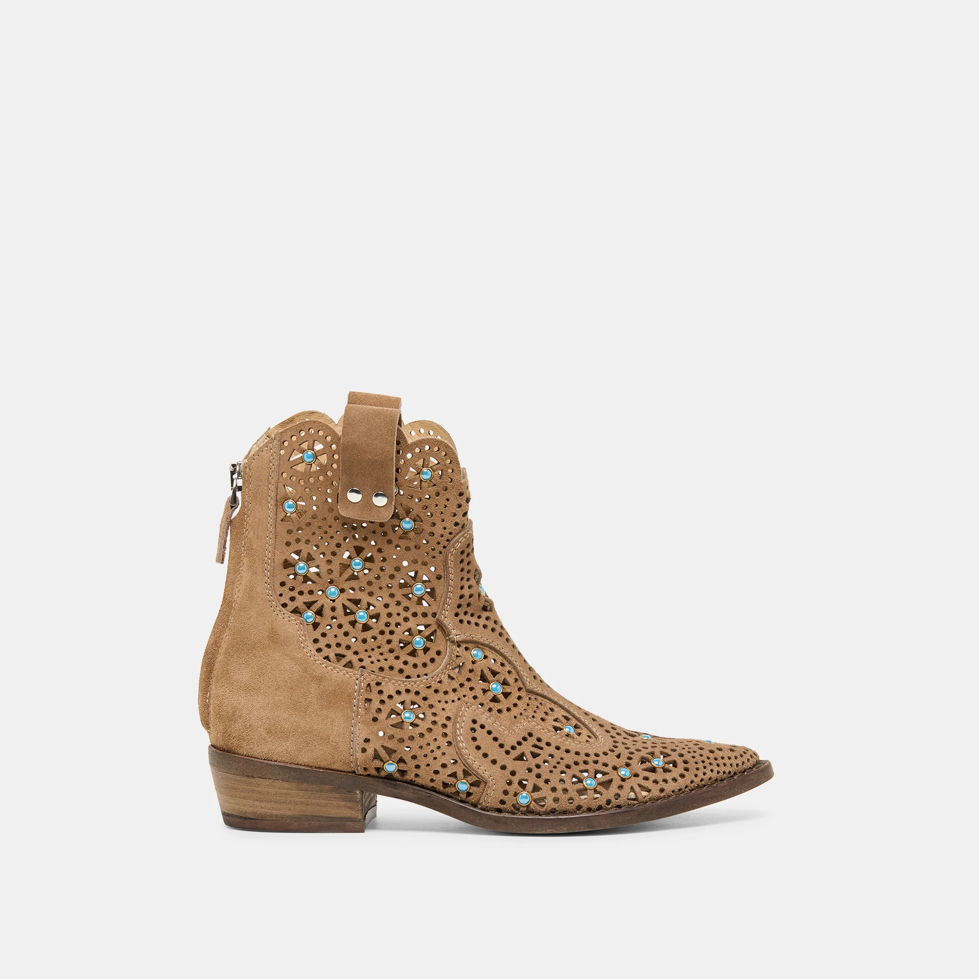 Oakly Booties Mushroom Suede | DolceVita.com