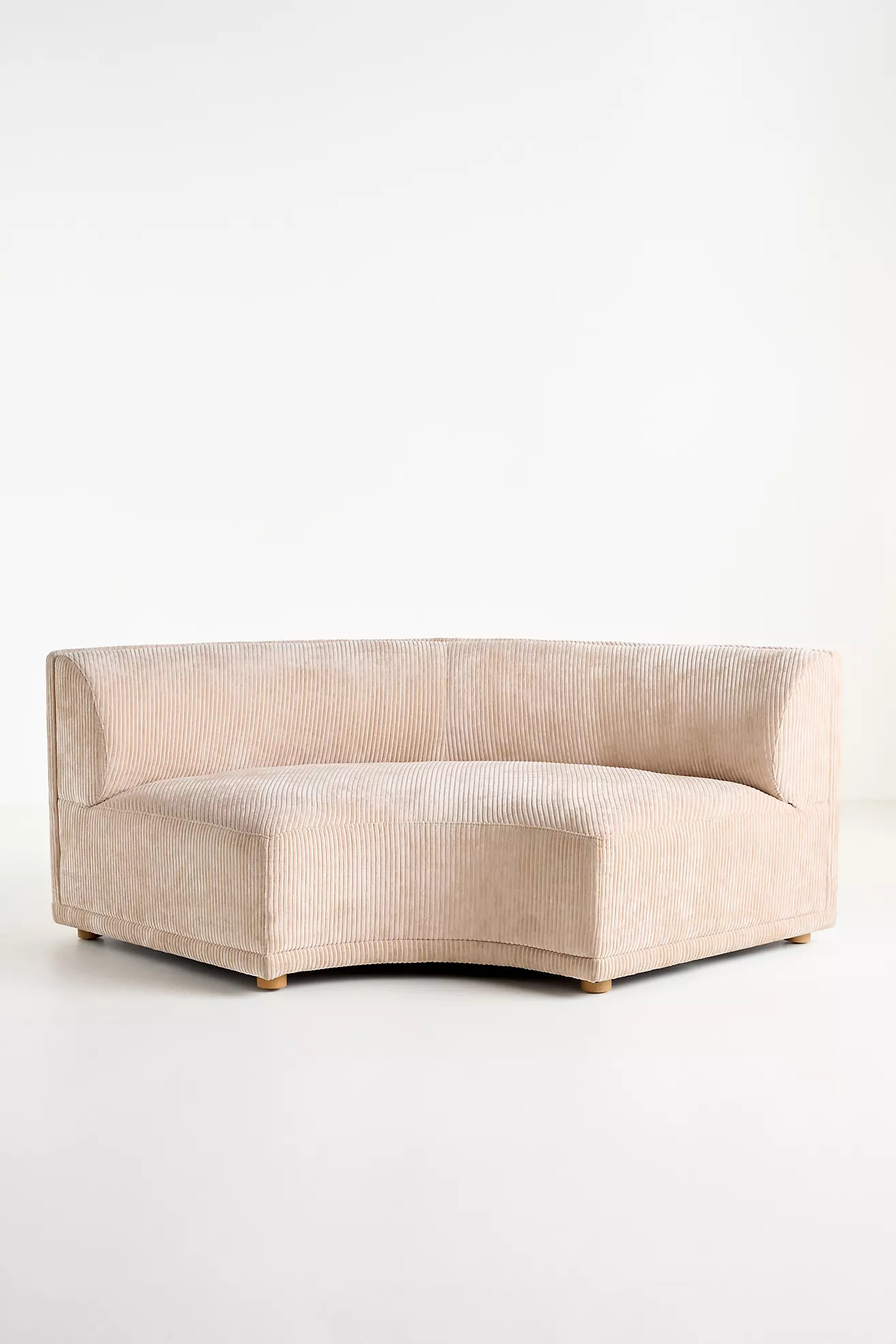 Celine Corduroy Modular Curved Corner Chair | Anthropologie (US)