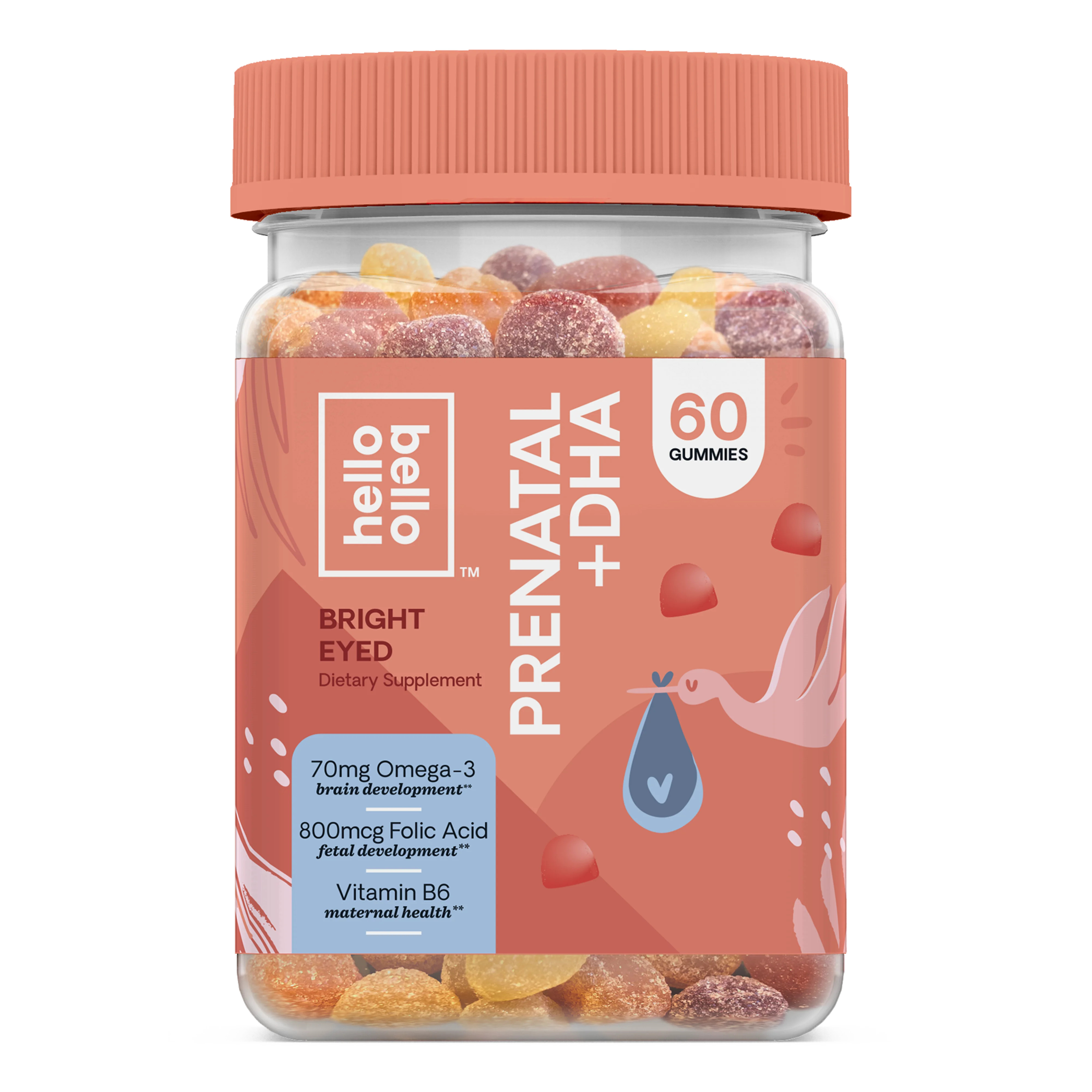 Hello Bello Prenatal + DHA Gummies, 60ct | Walmart (US)