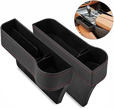 VLATUO Car Seat Gap Filler Organizer 2 Pack Front Seat Storage Box with Cup Holder Multifunctiona... | Amazon (US)