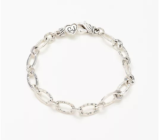 Make Your Selection: Christian James by Scott Grimes Sterling Silver Hammered Link Bracelet 8.5g | QVC