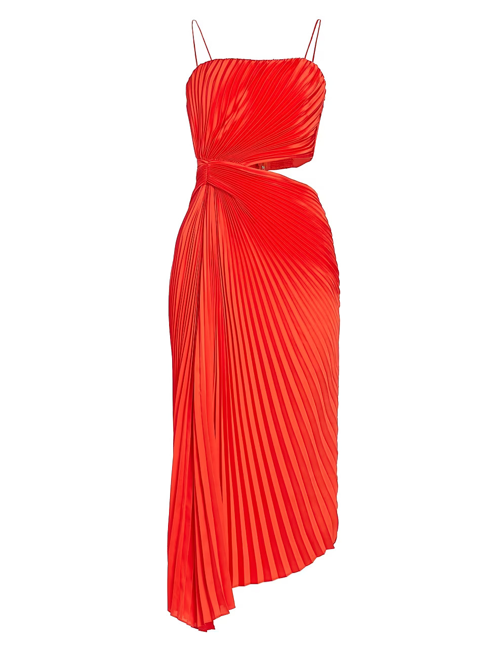 Fayeth Pleated Cut-Out Midi-Dress | Saks Fifth Avenue