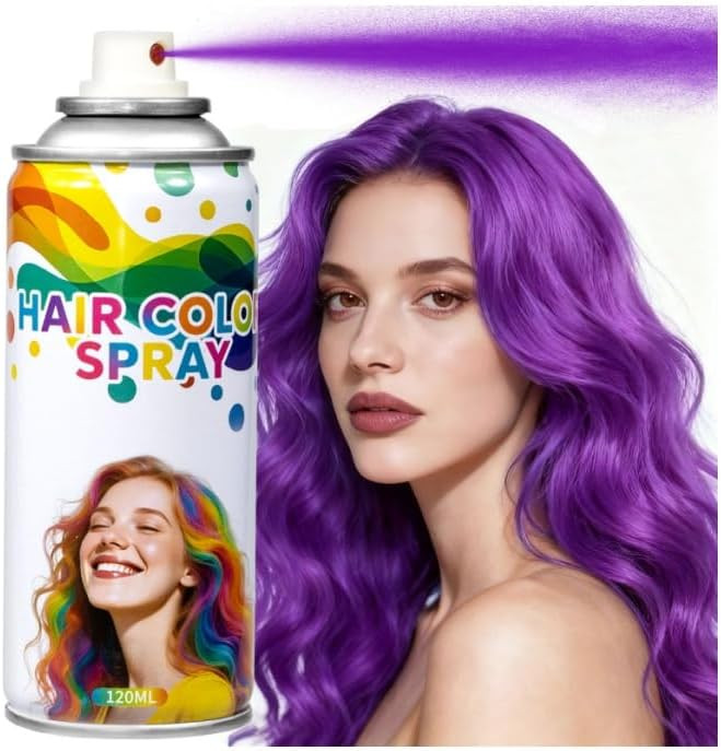 Purple Temporary Hair Color Spray - Washable & Natural One-Time Use Hair Wax for Women & Kids & A... | Amazon (US)