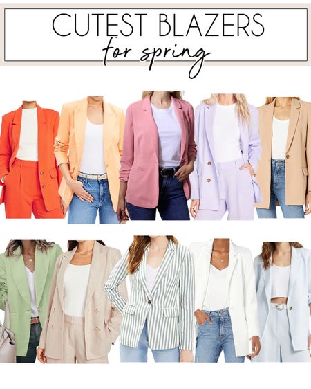 Cute spring blazers to add to your closet! 

#springstyle

Spring style. Spring workwear. Casual spring style. Chic spring style. Colorful spring blazer  

#LTKstyletip #LTKSeasonal #LTKworkwear