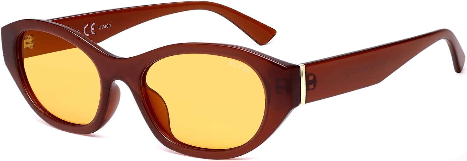 SOJOS Trendy Rectangle Polarized Sunglasses For Women Men Retro Sun Glasses Narrow Square 90s SJ2673 | Amazon (US)