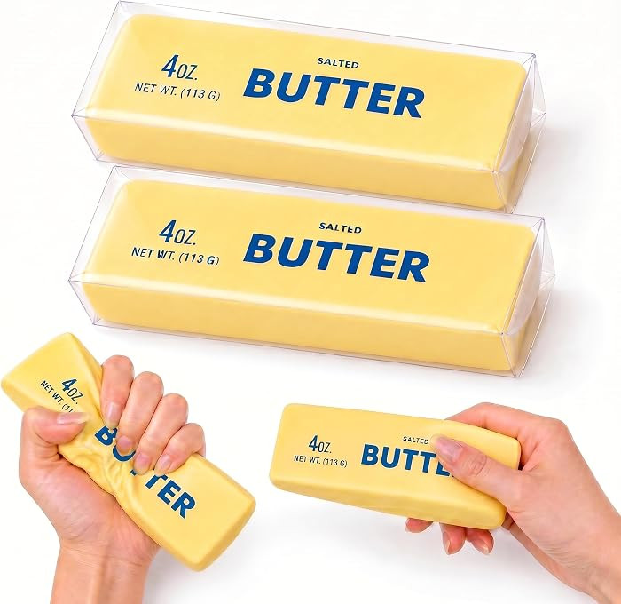 Slow Butter Squishy, Squishy Butter Stick Soft Squeezy Toys, Stress Relief Fidget Slow Rebound, B... | Amazon (US)