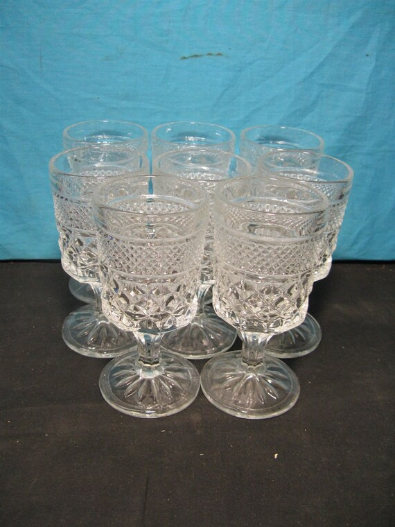 8 Anchor Hocking Claret/wine Wexford Diamond Pattern. | Etsy | Etsy (US)